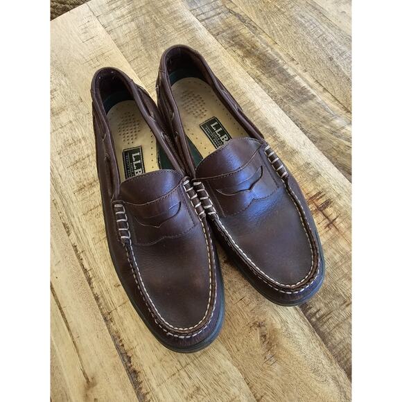 L.L. Bean Other - L.L Bean Penny Loafer Men's Size 9.5 Driving Shoes Deck Career Brown